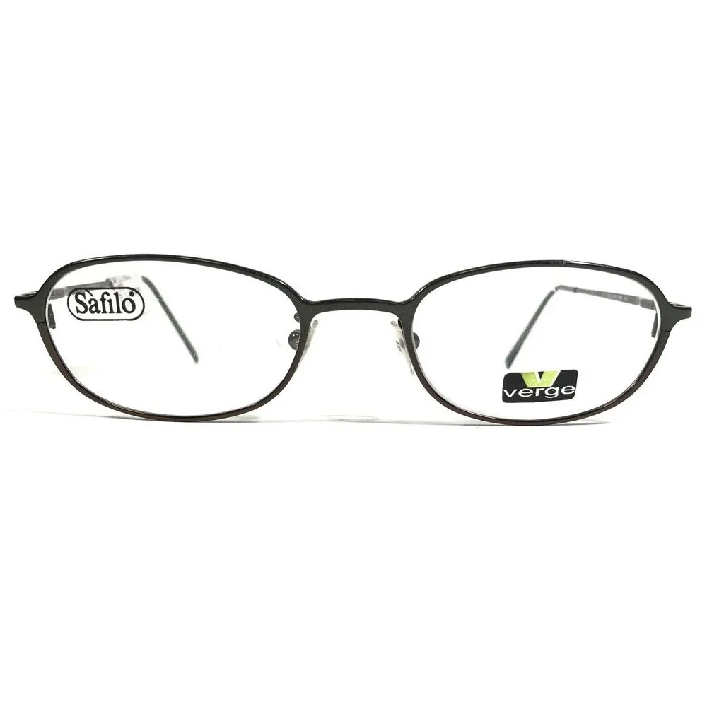 Safilo VERGE CYBER 2R1 Eyeglasses Frames Brown Green Round Full Rim 48-19-135